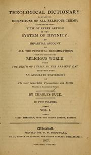 Cover of A theological dictionary by Charles Buck