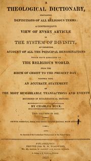 Cover of A theological dictionary by Charles Buck