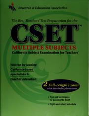 Cover of: The best teachers' test preparation for the CSET Multiple Subjects: California Subject Examinations for Teachers