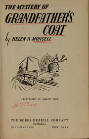 Cover of: The mystery of grandfather's coat by Helen Albee Monsell