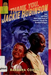 Cover of: Thank you, Jackie Robinson