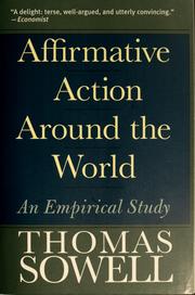 Cover of: Affirmative action around the world: an empirical study