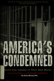 Cover of: America's condemned: death row inmates in their own words