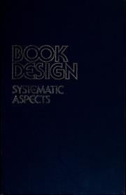 Cover of: Book design--systematic aspects