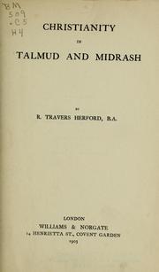 Cover of: Christianity in Talmud and Midrash, by R. Travers Herford, B. A.
