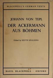 Cover of: Der Ackermann aus Böhmen by Johannes von Tepl