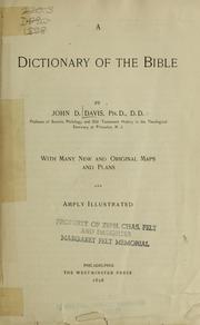 Cover of: A dictionary of the Bible.