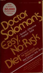 Cover of: Dr. Solomon's easy, no-risk diet