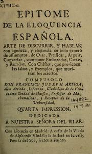 Epitome de la eloquencia Española by Francisco Joseph Artiga