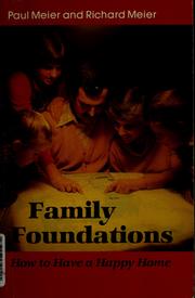 Cover of: Family foundations by Paul D. Meier
