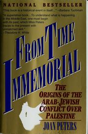 Cover of: From time immemorial by Peters, Joan