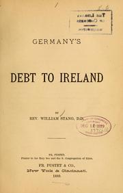 Cover of: Germany's debt to Ireland