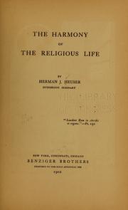 Cover of: The harmony of the religious life