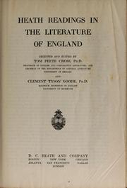 Cover of: Heath readings in the literature of England | Tom Peete Cross