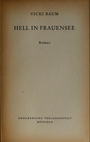 Cover of: Hell in Frauensee by Vicki Baum
