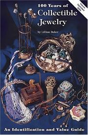 Cover of: 100 years of collectible jewelry (1850-1950)