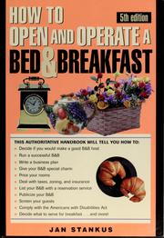 Cover of: How to open and operate a bed & breakfast