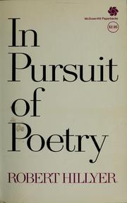 Cover of: In pursuit of poetry. by Robert Hillyer