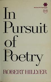 Cover of: In pursuit of poetry.