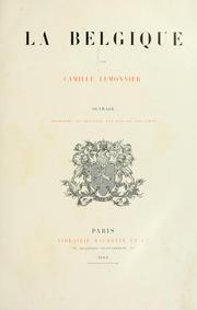 Cover of: La Belgique by Camille Lemonnier
