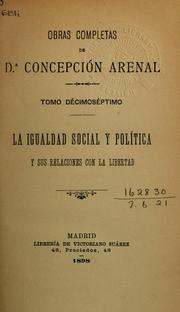 Cover of: La igualdad social y politica by Concepción Arenal