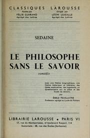 Cover of: Le philosophe sans le savoir: comédie