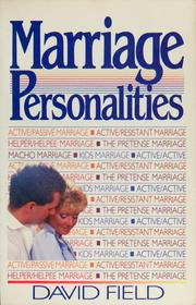 Cover of: Marriage personalities by Field, David, Field, David