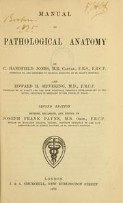 Cover of: Manual of pathological anatomy