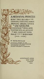A mediaeval princess by Ruth Putnam