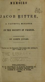 Memoirs of Jacob Ritter by Joseph Foulke