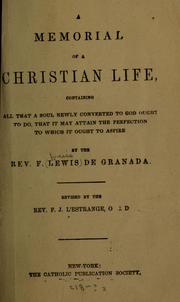 Cover of: A memorial of a Christian life