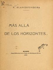 Cover of: Más allá de los horizontes ...