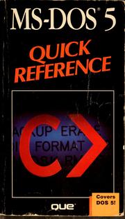 Cover of: MS-DOS 5 quick reference