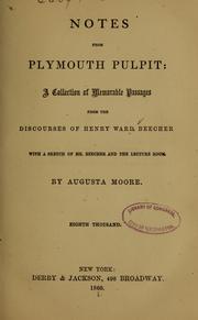 Cover of: Notes from Plymouth pulpit