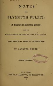 Cover of: Notes from Plymouth pulpit by Henry Ward Beecher