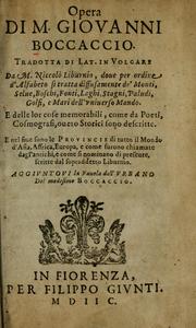 Cover of: Opera ... by Giovanni Boccaccio