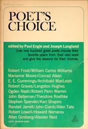 Cover of: Poet's choice.