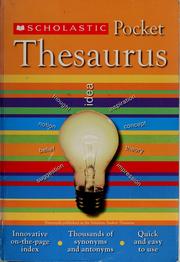 Cover of: Pocket thesaurus