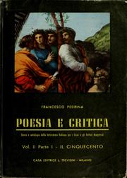 Cover of: Poesia e critica by Francesco Pedrina