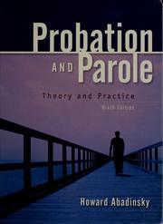 Cover of: Probation and parole by Howard Abadinsky