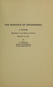 Cover of: The romance of engineering by Charles Joseph Tilden