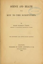 Cover of: Science and health: with key to the Scriptures