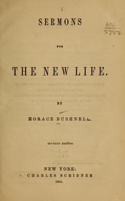 Cover of: Sermons for the new life