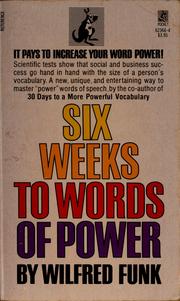 Cover of: Six weeks to words of power