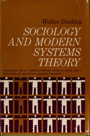 Cover of: Sociology and modern systems theory