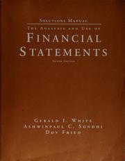 Cover of: Solutions manual to accompany The analysis and use of financial statements