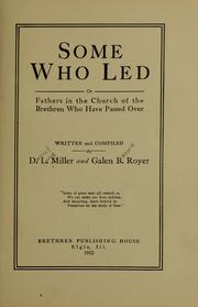 Cover of: Some who led