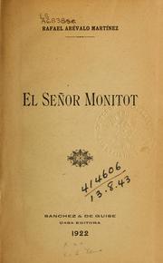 Cover of: El señor Monitot