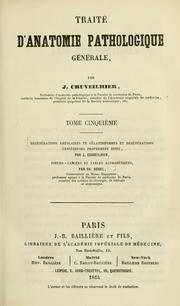 Cover of: Traité d'anatomie pathologique générale