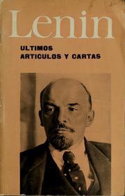 Cover of: Ultimos artículos y cartas